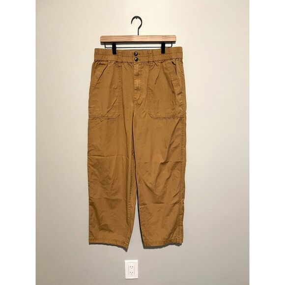 Madewell Cotton Ripstop Pull-On Straight Cargo Pants Women's Size Large - Picture 4 of 11